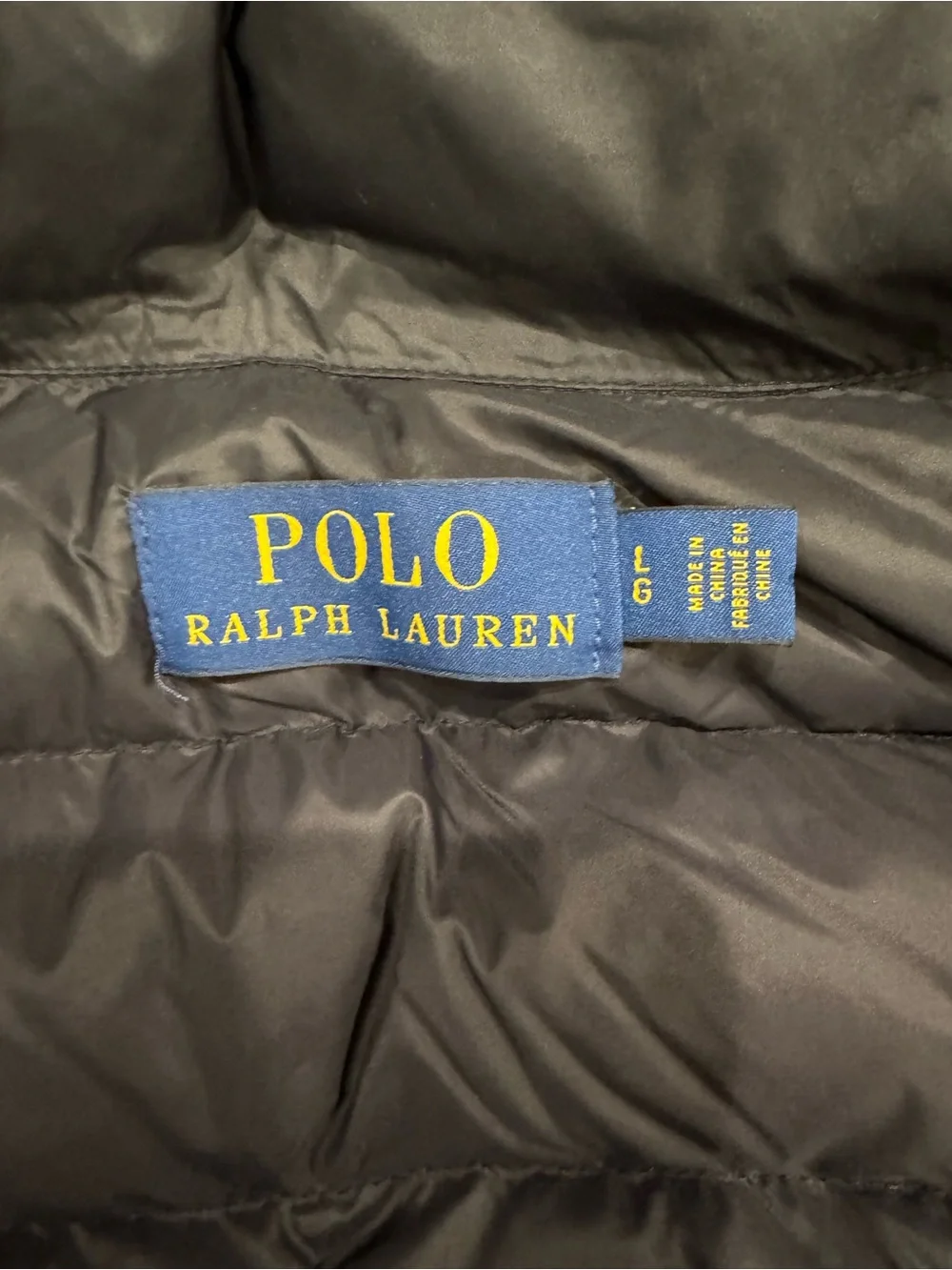 Ralph Lauren Men's Black Puffer Vest with Zip Pockets